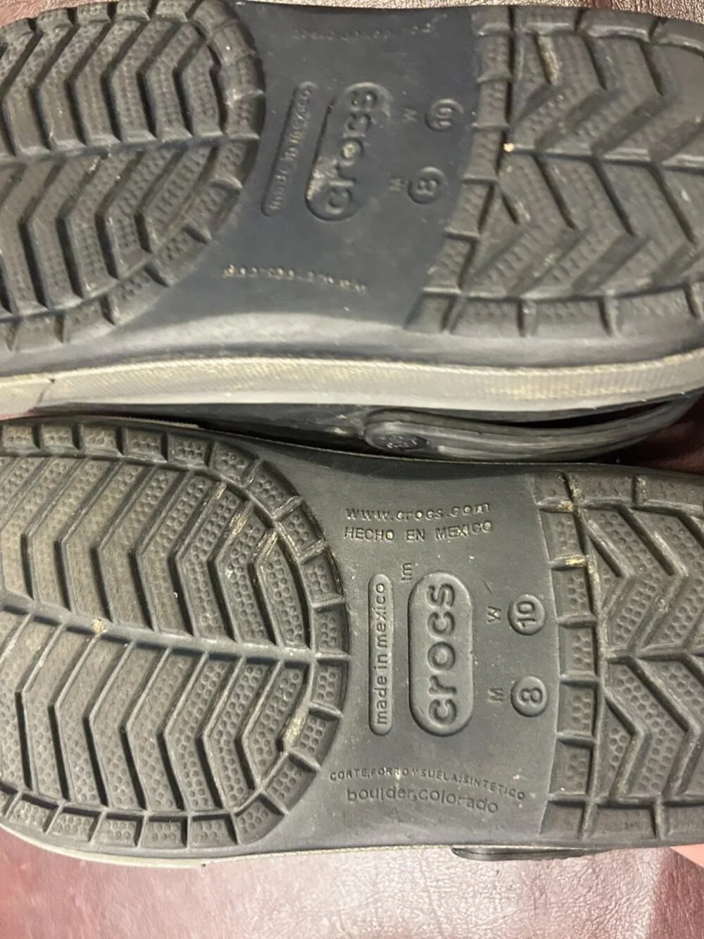 Black Size 8 Crocs in great condition